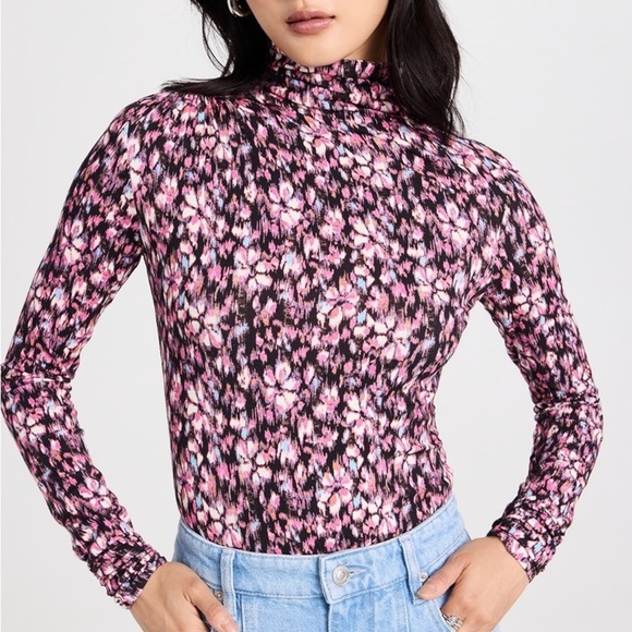 Isabel Marant Étoile Women's Floral Lou High-Neck Blouse Size 6 Multicolor NWOT - Picture 1 of 8